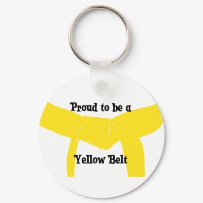 Proud to be a Yellow Belt Keychains by loraseverson