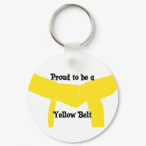 Proud to be a Yellow Belt keychains by loraseverson Proud to be a Yellow Belt keychains