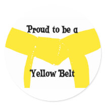 Proud to be a Yellow Belt stickers