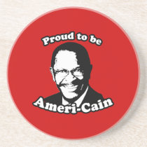 Proud to be Ameri-Cain Beverage Coaster