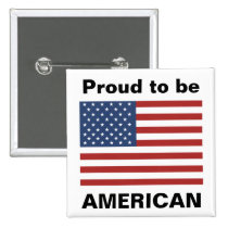 Proud to be American button buttons