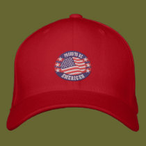 Proud to be American embroidered hats