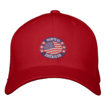 Proud to be American Embroidered Baseball Cap