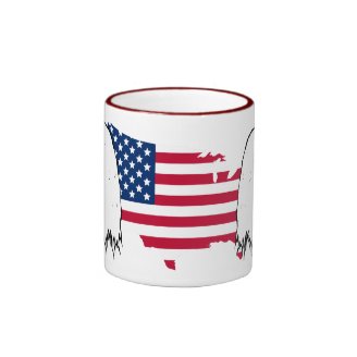 Proud to be American - US Flag Mugs