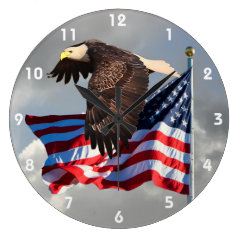 PROUD TO BE AN AMERICAN 2 ROUND CLOCKS