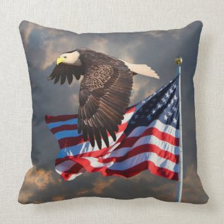 PROUD TO BE AN AMERICAN throwpillow