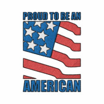 Proud To Be An American Embroidered Shirt embroidered shirts