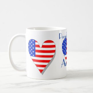 Proud To Be An American Heart Mug mug
