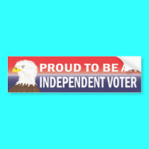 Proud to Be an Independent Voter bumper stickers