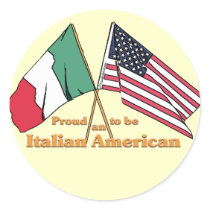 Proud To Be An Italian-American Round Stickers