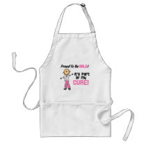 Proud To Be Bald Breast Cancer Stick Figure Aprons