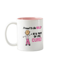 Proud To Be Bald Breast Cancer Stick Figure Coffee Mugs