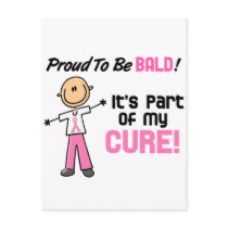Proud To Be Bald Breast Cancer Stick Figure Post Card