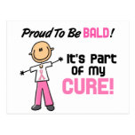 Proud To Be Bald Breast Cancer Stick Figure Postcard