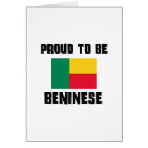 Proud To Be BENINESE Greeting Card