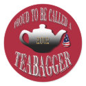 "PROUD TO BE CALLED A TEABAGGER" stickers