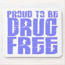Proud To Be Drug Free 2 Light Blue Mousepad