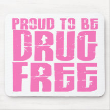 Proud To Be Drug Free 2 Pink Mousepads