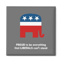 Proud to be everything that liberals can't stand magnets by Politicaltshirts Proud to be everything that liberals can't stand magnets