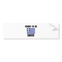 Proud To Be GREEK Bumper Stickers