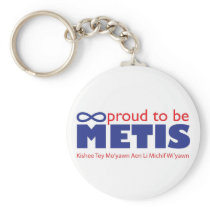 Proud to be Metis Keychain