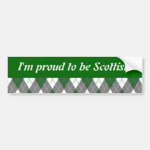 Proud to be plaid decorative custom bumper sticker