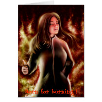 Proud to be pyro, Born for burning postcard