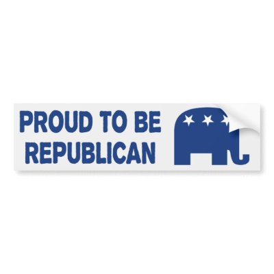 Proud To Be Republican Bumper Sticker by antiobamastuff