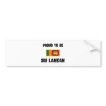 Proud To Be SRI LANKAN bumper stickers by flagshirt Proud To Be SRI LANKAN bumper stickers
