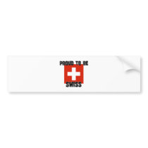 Proud To Be SWISS bumper stickers