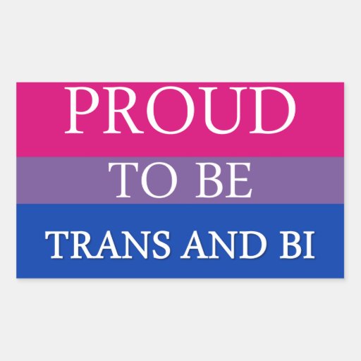 Proud To Be Trans And Bi Rectangular Sticker Zazzle