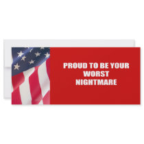 Proud to be your worst nightmare rack cards by AntiRepublican Proud to be your worst nightmare rack cards
