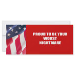 Proud to be your worst nightmare full color rack card