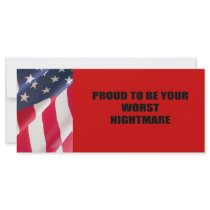 Proud to be your worst nightmare rack card