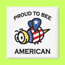 Proud to Bee American magnet
