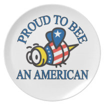 Proud to Bee and American plates