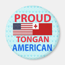 Proud Tongan American Fridge Magnet