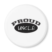 Proud Uncle (Black) Fridge Magnets