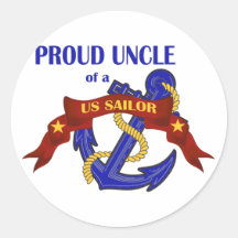 Proud Uncle of a US Sailor Stickers