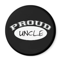 Proud Uncle (White) Fridge Magnet