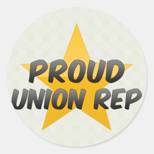 Proud Union Rep Classic Round Sticker Zazzle