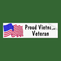 Proud Vietnam Veteran Bumper sticker bumper stickers