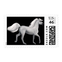 Proud White Stallion Postage postage by twopurringcats Proud White Stallion Postage postage