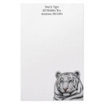 Proud White Tiger Stationery