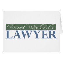 Proud Wife Of A Lawyer (Green) Cards