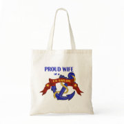 Proud Wife of a US Sailor bag
