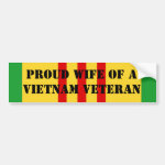 Proud Wife of a Vietnam Veteran Bumper Sticker Proud Wife of a Vietnam Veteran Bumper Sticker