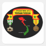 Proud Wife of a Vietnam Veteran Sticker Proud Wife of a Vietnam Veteran Sticker