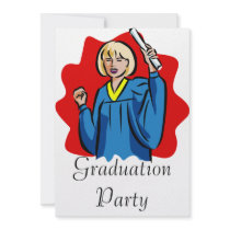 Proud Woman Graduate Personalized Invitations