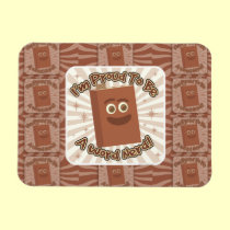 Proud Word Nerd Pattern premium magnets